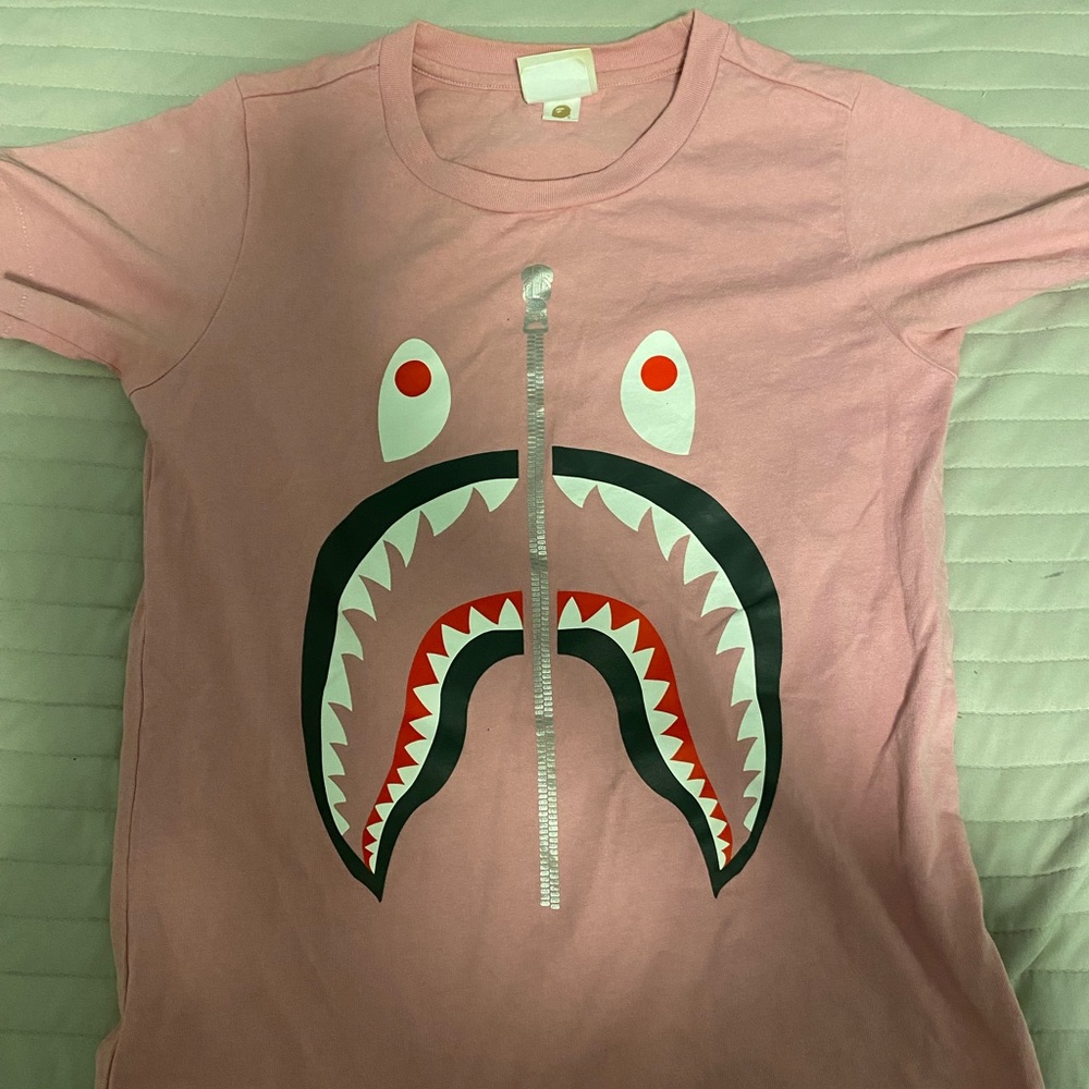 A Bathing Ape- Shark Pink Shirt